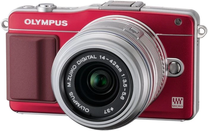 Olympus PEN E-PM2 rot mit Objektiv M.Zuiko digital 14-42mm 3.5-5.6 II