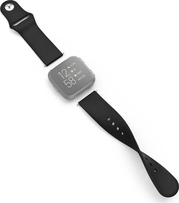 Hama Ersatzarmband für Versa 2 Silikon schwarz