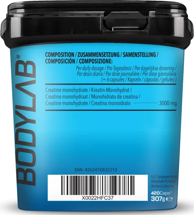 BodyLab24 Big Pack Creatine Monohydrat, 420 Stück – Bild 3 von 3