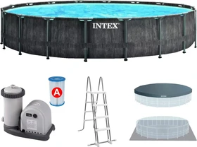 Intex Prism Greywood Frame Pool Set rund 549x122cm