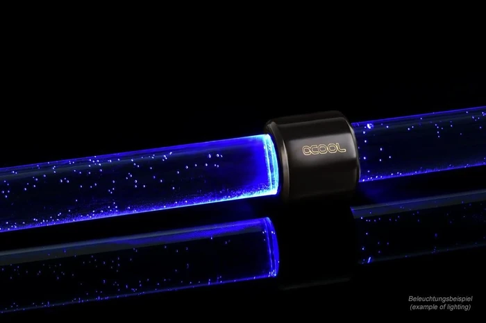 Alphacool Aurora HardTube LED Ring 16mm schwarz, blau
