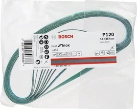 Bosch Professional J455 Best for Inox Schleifband K120, 13x457mm, 10 Stück