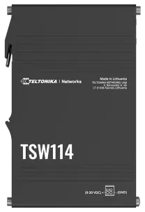 Teltonika TSW Industrial Railmount Gigabit Switch, 5x RJ-45, PoE PD
