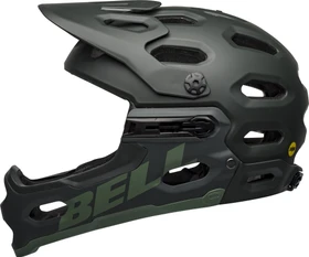 Bell Super 3R MIPS Fullface-Helm matte green