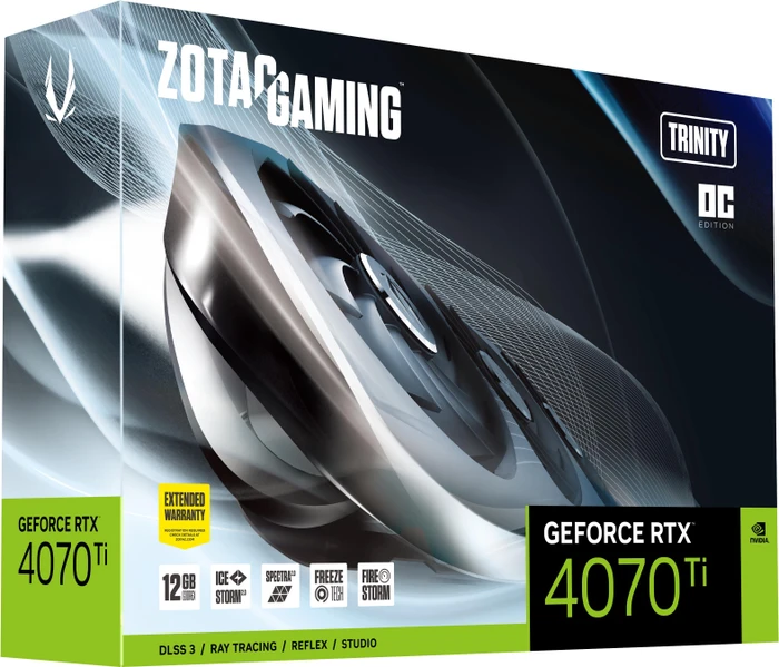 Zotac Gaming GeForce RTX 4070 Ti Trinity OC, 12GB GDDR6X, HDMI, 3x DP