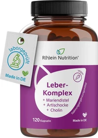 R(h)ein Nutrition Leber-Komplex Mariendistel + Artischocke + Cholin Kapseln, 120 Stück