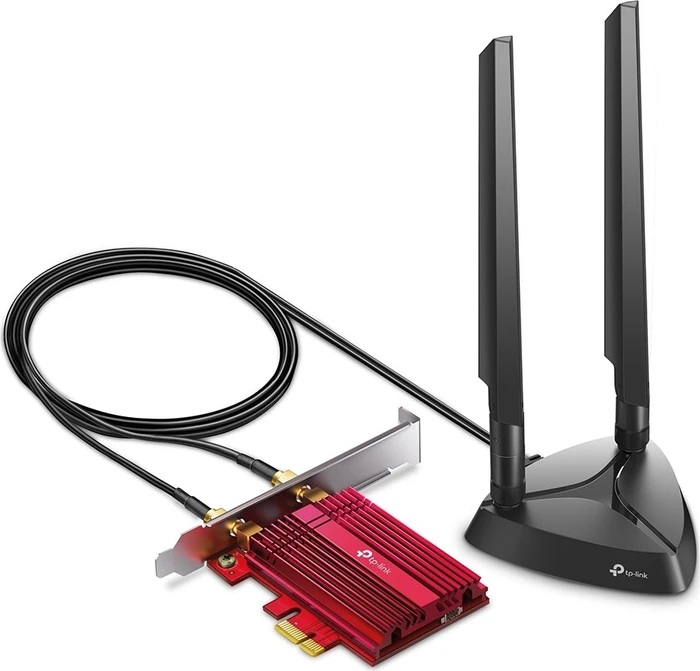 TP-Link AXE5400, 2.4GHz/5GHz/6GHz WLAN, Bluetooth 5.0 LE, PCIe x1
