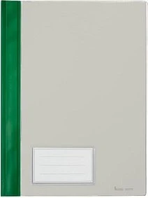 Bene Schnellhefter Kunststoff mit Einsteckfach, A4, grün, 10er-Pack