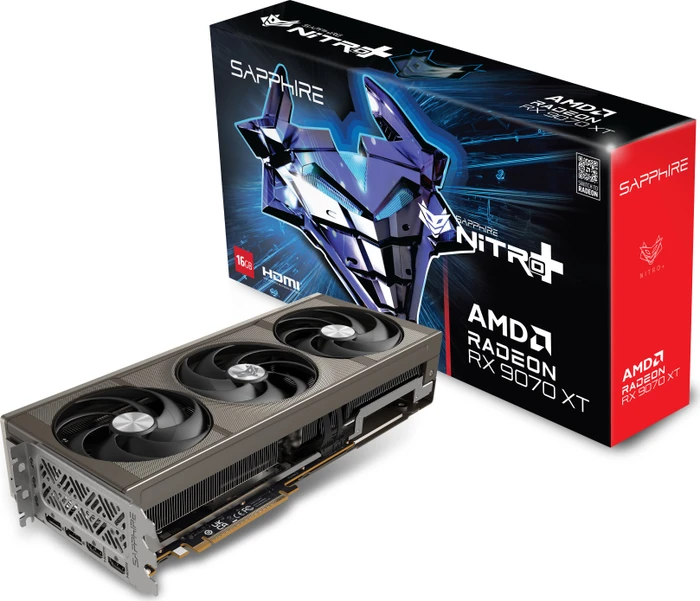 Sapphire Nitro+ Radeon RX 9070 XT OC, 16GB GDDR6, 2x HDMI, 2x DP, lite retail