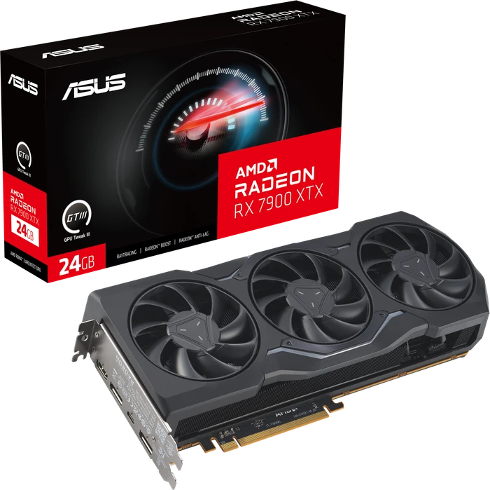 ASUS Radeon RX 7900 XTX, RX7900XTX-24G, 24GB GDDR6, HDMI, USB-C, 2x DP