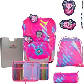 DerDieDas ErgoFlex Tiny Exklusiv Neon Punkie Schultaschen-Set, 5-tlg.