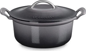Le Creuset Modern Heritage Bräter aus Gusseisen rund 26cm 4.6l flint