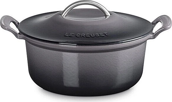 Le Creuset Modern Heritage Bräter aus Gusseisen rund 26cm 4.6l flint