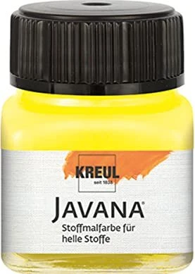 Kreul Javana Stoffmalfarbe für helle Stoffe, citron, 20ml