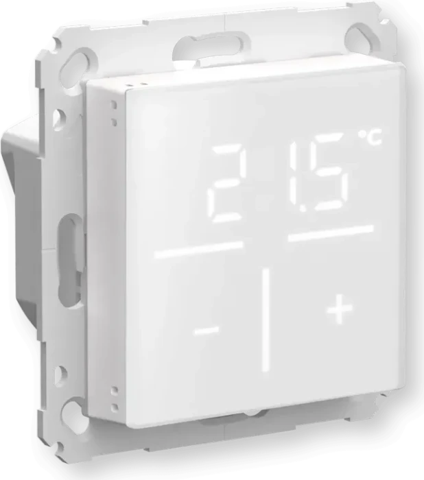eQ-3 HomeMatic Glas-Wandthermostat mit CO2-Sensor weiß, Funk-Wandthermostat