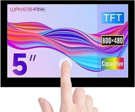 Waveshare 5" Capacitive Touch Display for Raspberry Pi, DSI, 800×480 5"