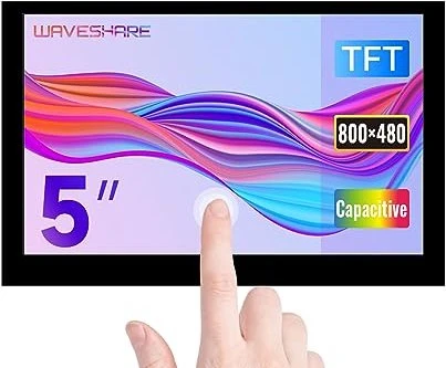Waveshare 5" Capacitive Touch Display for Raspberry Pi, DSI, 800×480 5"