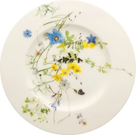 Rosenthal Brillance Bone China Fleurs des Alpes Frühstücksteller mit Fahne 19cm