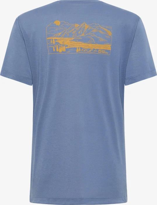 Jack Wolfskin Vonnan Graphic Funktionsshirt kurzarm nature blue (Herren)
