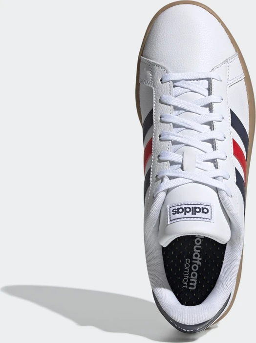 adidas Grand Court cloud white/trace blue/active red