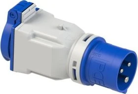 PCE CEE-Adapter 16A 3p 6h auf Schutzkontaktsteckdose (franz./belg.) IP44