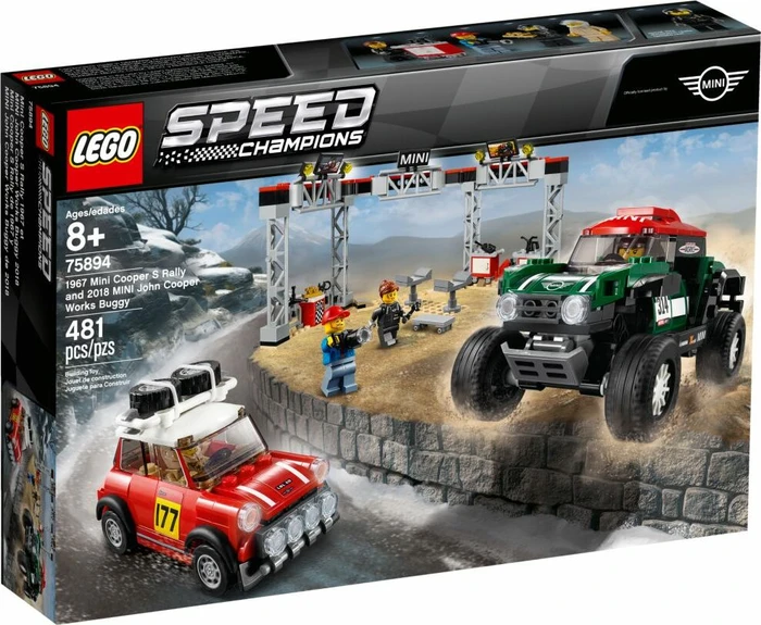 LEGO Speed Champions - Rallyeauto 1967 Mini Cooper S und Buggy 2018 Mini John Cooper Works