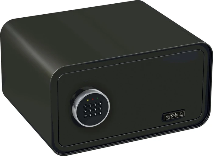 Basi mySafe 430 Tresor, schwarz, Schlüsselschloss/elektronisches Zahlenschloss