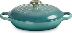 Le Creuset Gourmet-Profitopf Bräter aus Gusseisen rund 30cm 3.5l bleu riviera