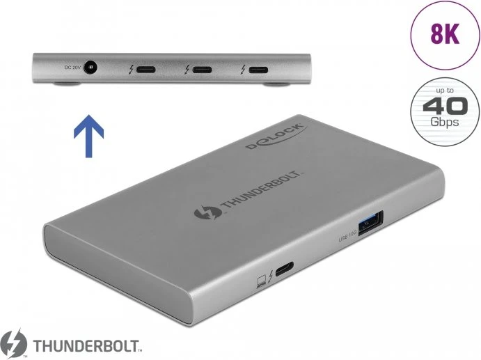 DeLOCK Thunderbolt 4 Hub 8K, Thunderbolt 4 [Buchse]