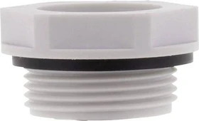 Wiska KRM 40/20 EADR 40 LG Reduzierung Kunststoff mit Anschlussgewindedichtring, RAL 7035, M40 / M20