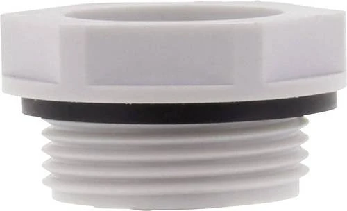 Wiska KRM 40/20 EADR 40 LG Reduzierung Kunststoff mit Anschlussgewindedichtring, RAL 7035, M40 / M20