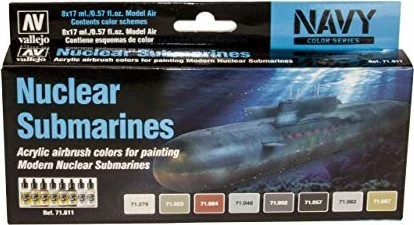 Vallejo Model Air Navy Color Series Nuclear Submarines Farbset, 8-tlg.