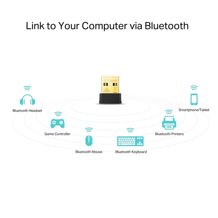 TP-Link Archer T2UB Nano - AC600, 2.4GHz/5GHz WLAN, Bluetooth Adapter, USB-A 2.0 [Stecker]