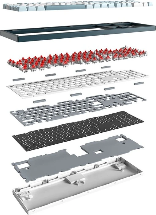 Montech MKey, Freedom, Fullsize, LEDs RGB, hot-swap, Gateron G Pro 2.0 RED, USB, DE