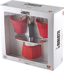 Bialetti Set Mini Express Espressokanne rot