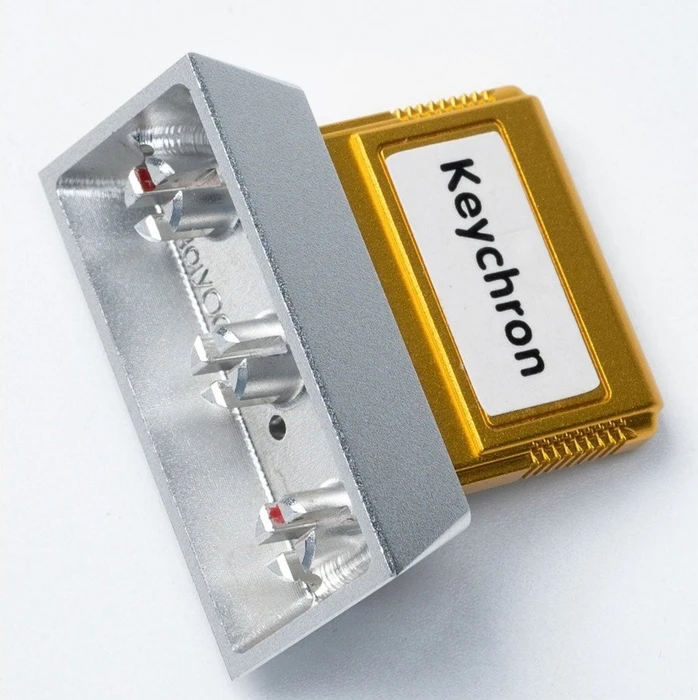 Keychron Family Computer Alu Alloy Artisan Keycap, Aluminium, gold/silber, 1 Taste