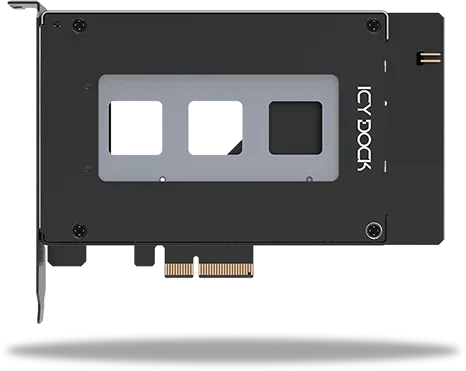 Icy Dock ToughArmor MB111VP-B Wechselrahmen PCI Express Karte für 1x M.2 U.2/U.3 NMVe SSD