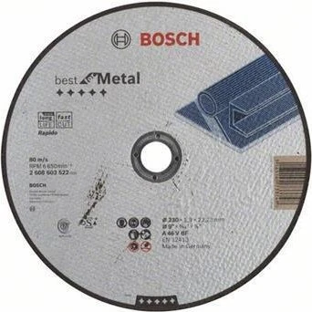 Bosch Professional A46VBF Best for Metal Trennscheibe, 230x1.9x22.23mm, 1 Stück
