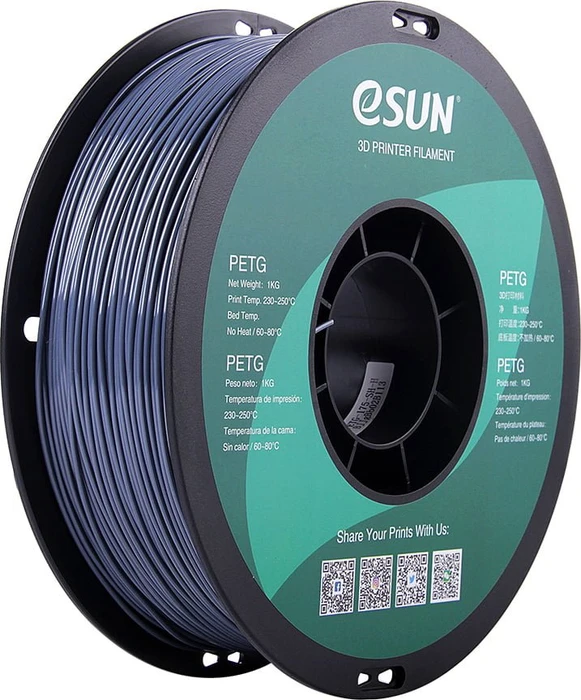 eSUN PETG, solid grey, Spule, 1.75mm, 1.00kg