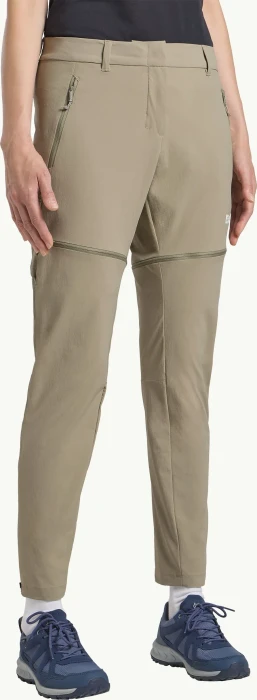 Jack Wolfskin Hikeout Zip Away Zip-Off Hose lang stone (Damen)
