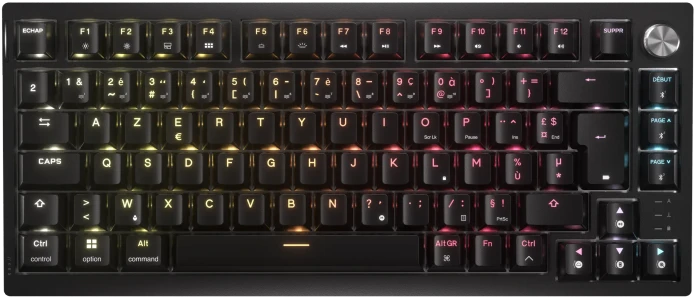 Corsair Gaming K65 Plus Wireless Tactile 75% RGB, schwarz, MLX FUSION, USB/Bluetooth, FR