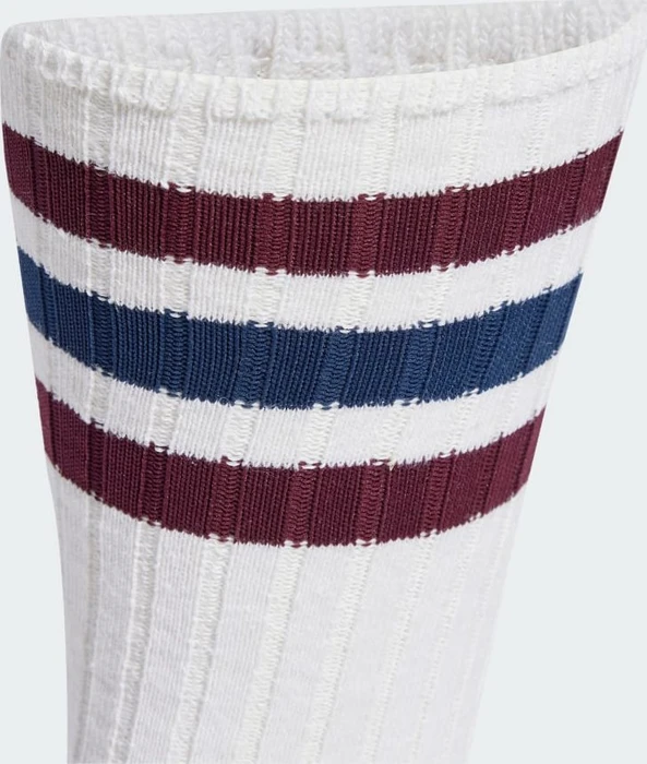 adidas Ribbed Crew Socken white/maroon, 2 Paare