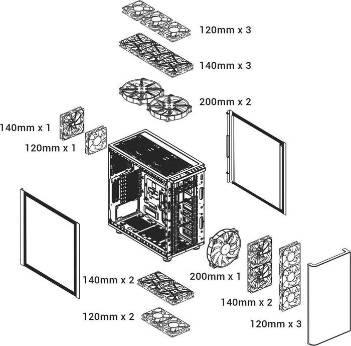 Thermaltake View 31 TG ARGB, Glasfenster