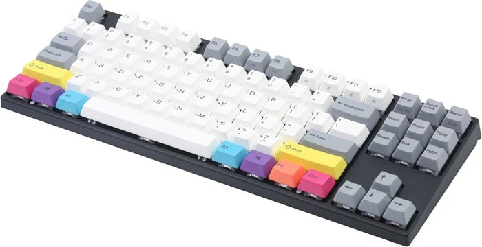 Varmilo VEA87, CMYK, TKL, LEDs weiß, MX BROWN, USB, US