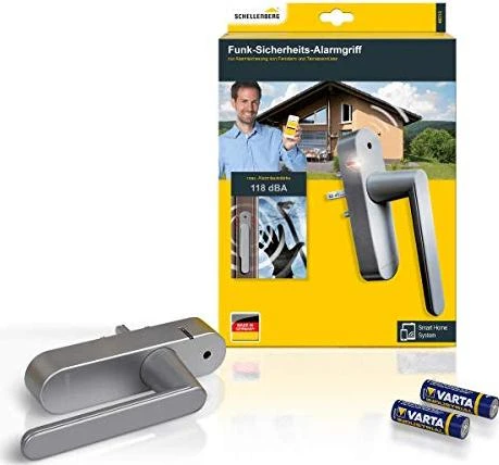 Schellenberg Funk-Sicherheits-Alarmgriff silber, Schließ-/Öffnungssensor