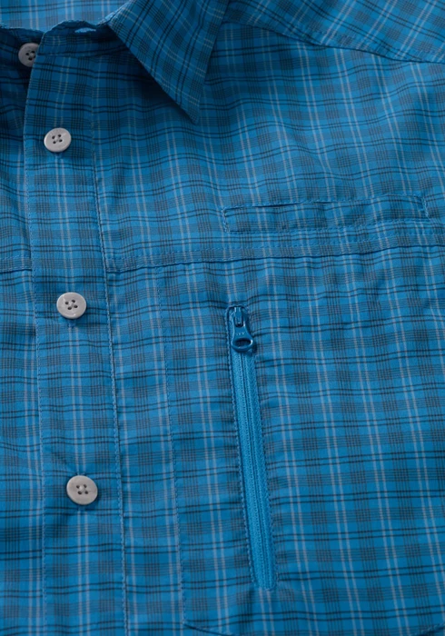 Maier Sports Mats Hemd kurzarm blue check (Herren)