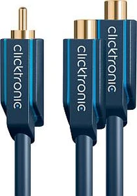 Clicktronic Casual Mono-Cinch [Stecker] auf Stereo-Cinch [Buchse] Y-Adapter 0.1m