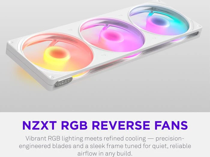 NZXT F420 RGB Reverse, weiß, 3x 140mm