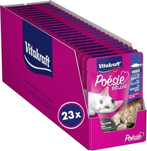 Vitakraft Deli Sauce + Seelachs, 1.96kg (23x 85g)