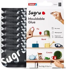tesa Sugru Klebeknete schwarz, 8 Stück